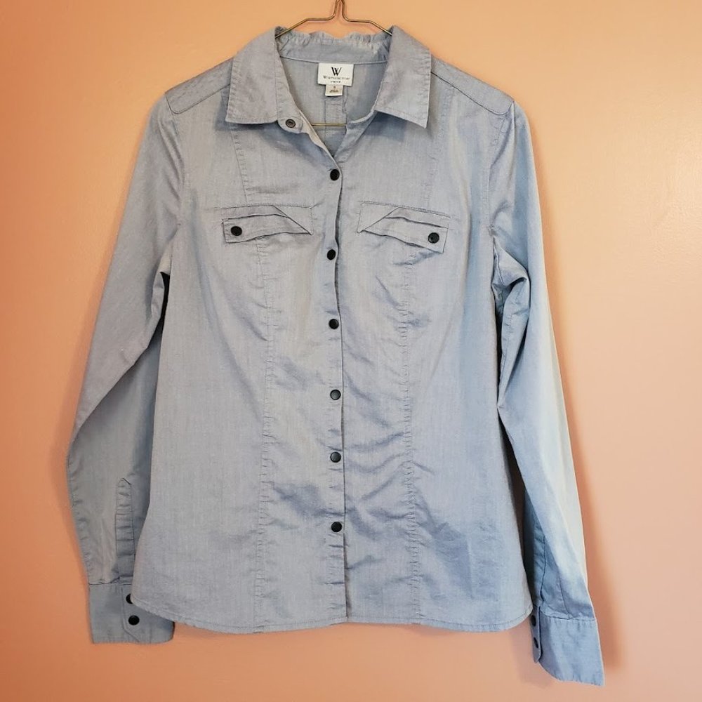 Worthington snap down blouse - small